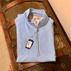 johnnie-O Caleb Performance 1/4 Zip Golf Vest Maliblu Size L NWT